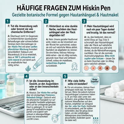 HISKIN®👩‍⚕️ 7-Tage-Hautmakel- & Hautanhängsel-Entferner Schmerzfreier Rollerball-Stift zur schonenden Entfernung von Hautanhängseln und Hautflecken – narbenfrei