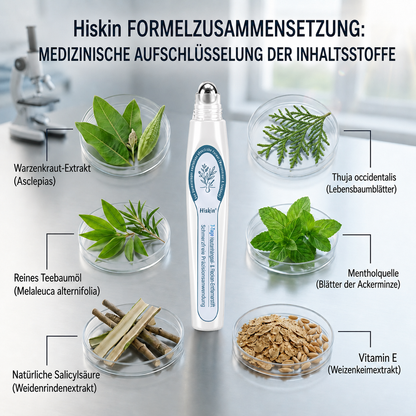 HISKIN®👩‍⚕️ 7-Tage-Hautmakel- & Hautanhängsel-Entferner Schmerzfreier Rollerball-Stift zur schonenden Entfernung von Hautanhängseln und Hautflecken – narbenfrei