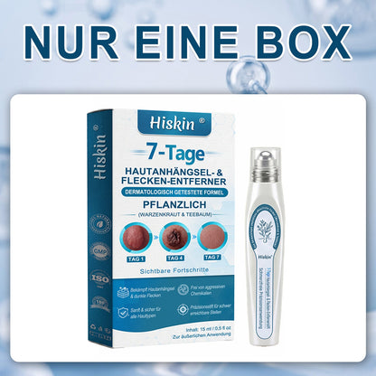 HISKIN®👩‍⚕️ 7-Tage-Hautmakel- & Hautanhängsel-Entferner Schmerzfreier Rollerball-Stift zur schonenden Entfernung von Hautanhängseln und Hautflecken – narbenfrei