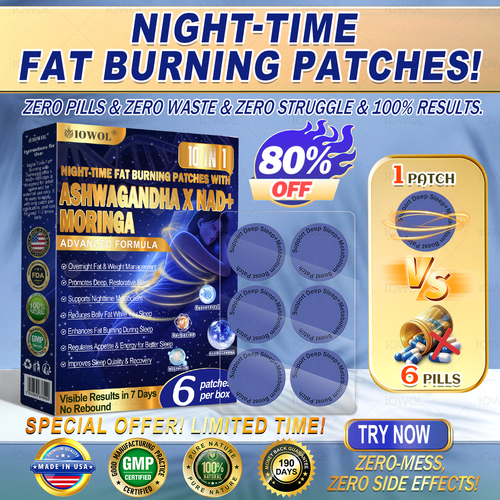 IOWOL ® FETTVERBRENNUNGS-PFLASTER FÜR DIE NACHT! KEINE PILLEN, KEIN AUFWAND, KEINE MÜHE – EINFACH 100% ERGEBNISSE.