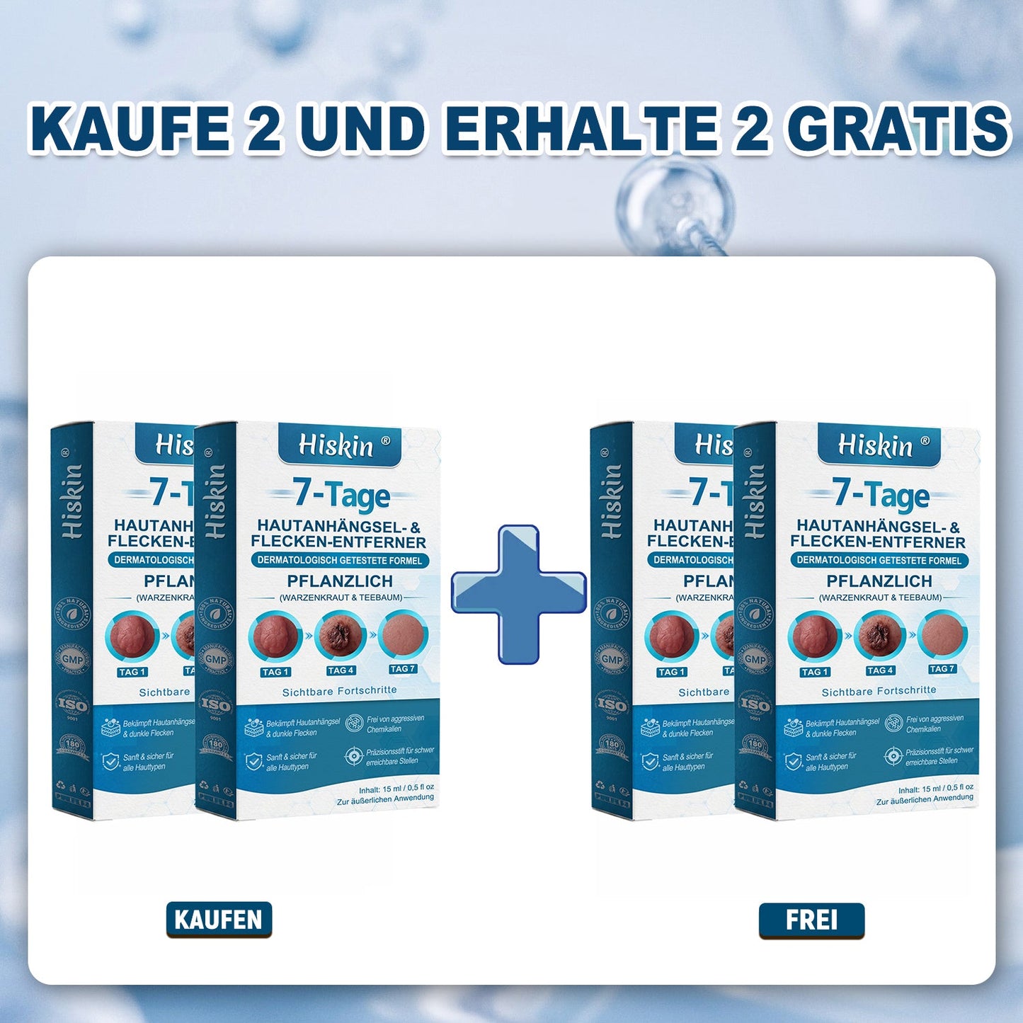 HISKIN®👩‍⚕️ 7-Tage-Hautmakel- & Hautanhängsel-Entferner Schmerzfreier Rollerball-Stift zur schonenden Entfernung von Hautanhängseln und Hautflecken – narbenfrei
